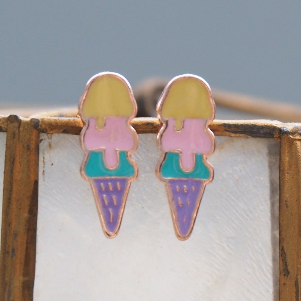 Ice Cream Cone Earrings
